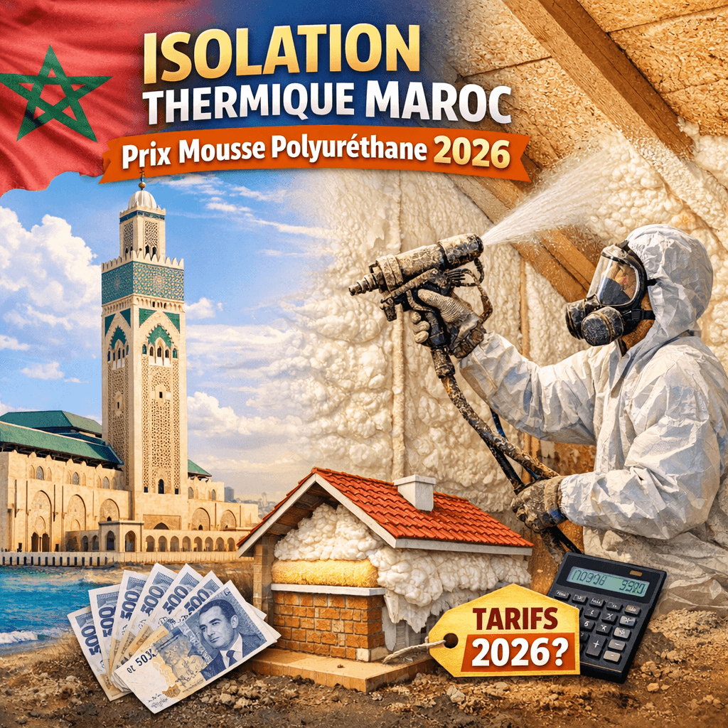 Isolation thermique Maroc : Prix mousse polyuréthane 2026 et tarifs