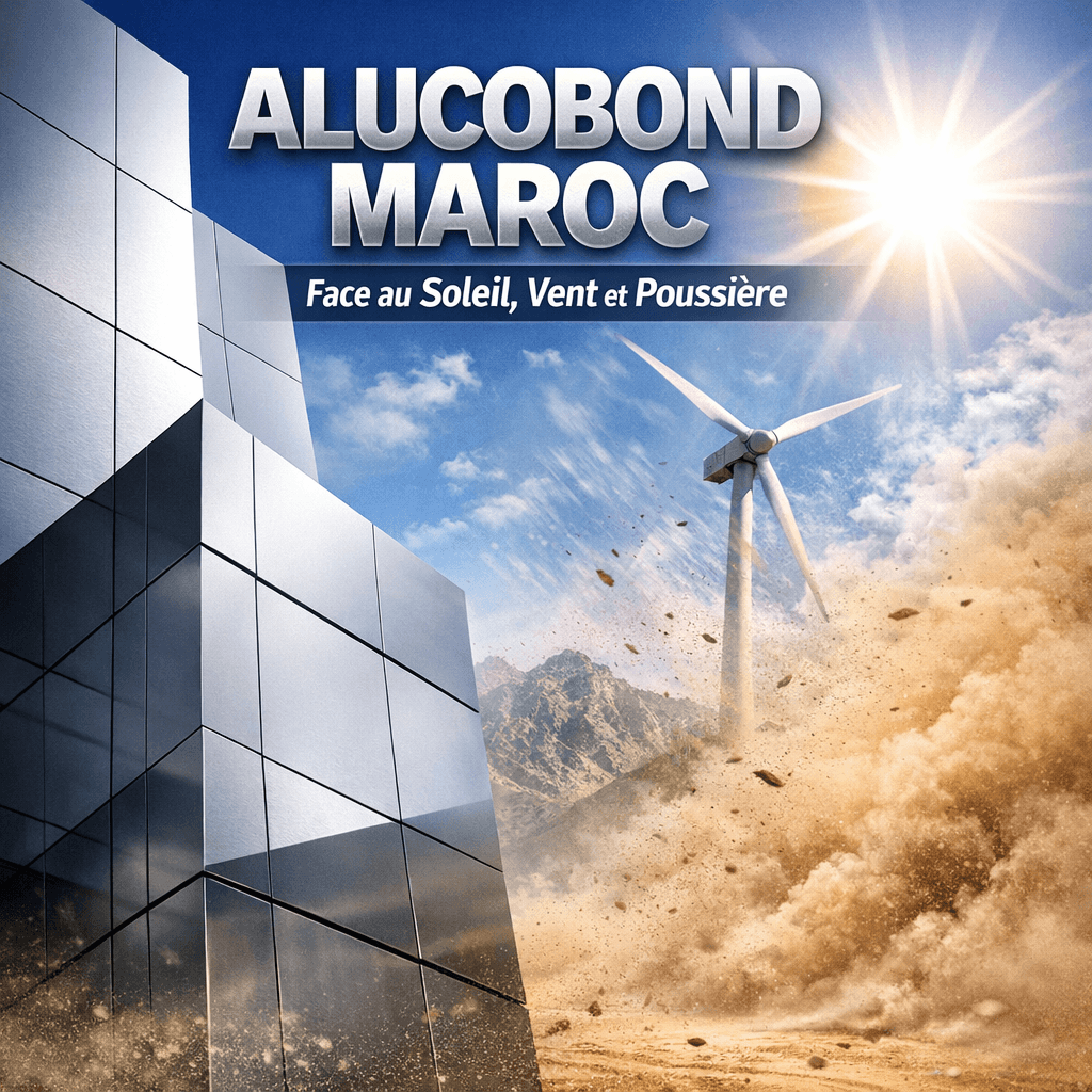 Tenue de l&rsquo;Alucobond au Maroc face au soleil, vent et poussière